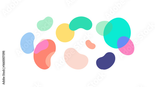 Organic Shapes Abstract Pastel Colors soft colors fluid shapes
