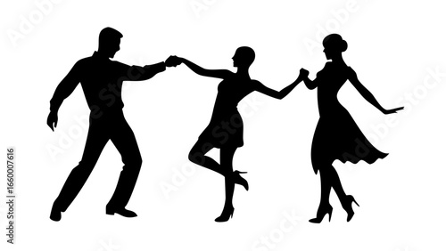 Person running with arms outstretched silhouette illustration