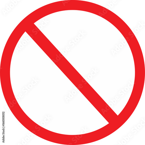 Free Download No Sign Icon – Prohibition Symbol Isolated on White - GFXLoad