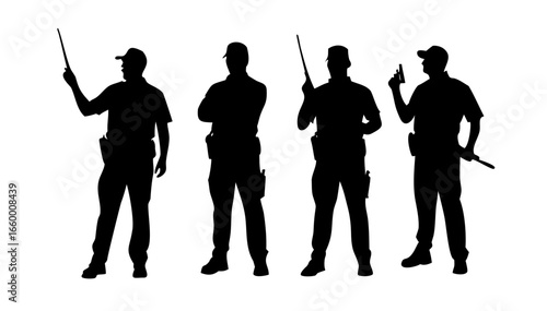 Police Officer Standing Silhouette law enforcement