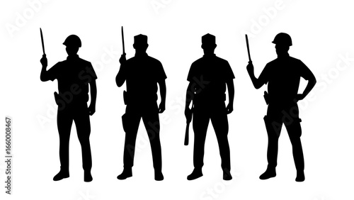 Police Officer Standing with Transparent Background