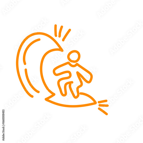 Surf icon vector