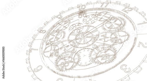clock graphic symbol 3d illustration