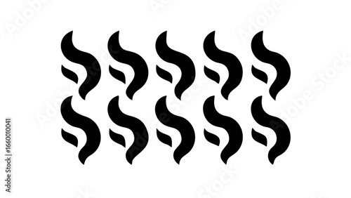 Swirling Black Smoke Wisps abstract