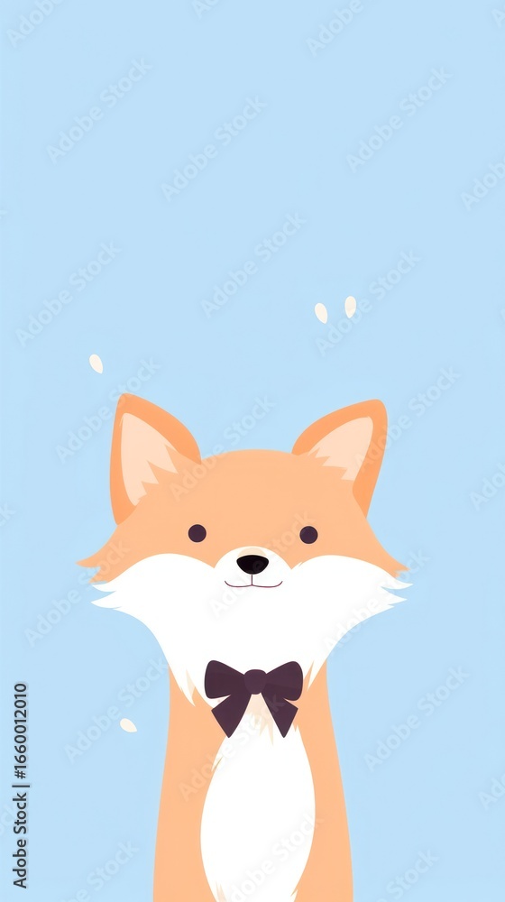 Obraz premium Fox selfie cute wallpaper cartoon animal mammal.