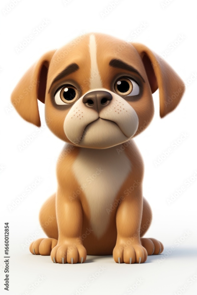 Fototapeta premium Sad puppy dog figurine animal.