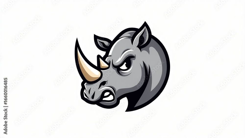 Fototapeta premium vector illustration of a logo rhino 