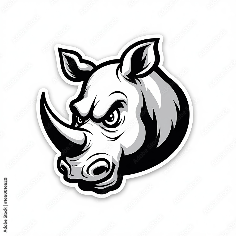 Fototapeta premium Mighty Rhino Sports Logo