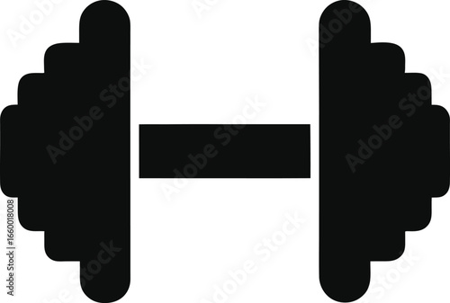 Dumbbell vector icon on white background. dumbbell vector icon, great design for any
