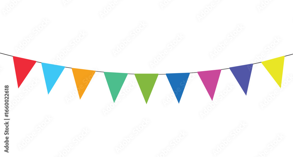 Obraz premium A colorful bunting on a string