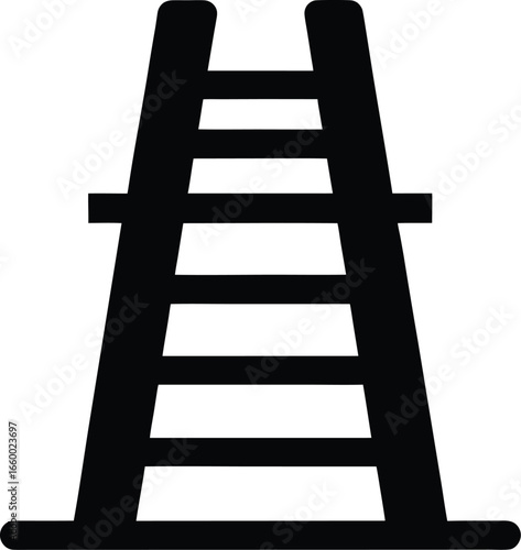 Ladder icon worker black vector background design.