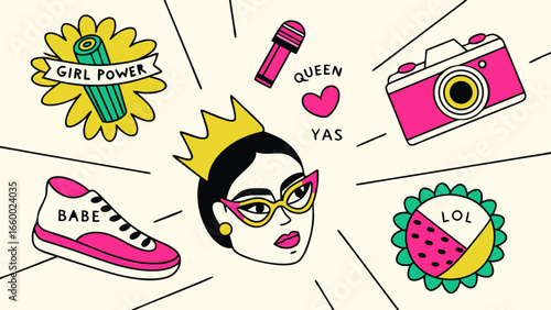 Colorful Feminist Icons and Accessories.