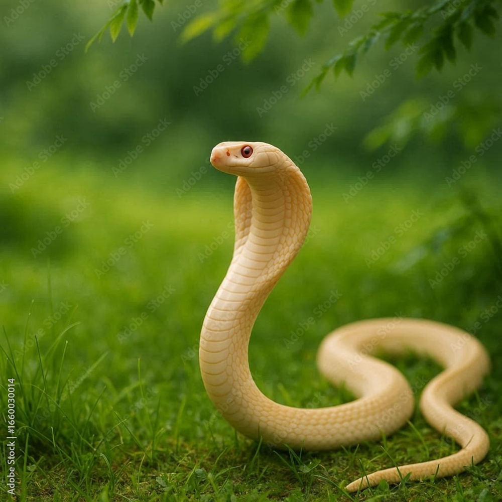 Fototapeta premium Egipian cobr snake in thretening position