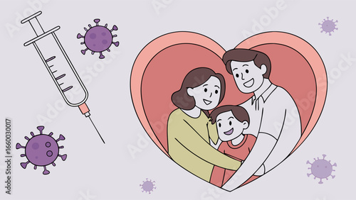 Family Protection Against Virus with Vaccination.