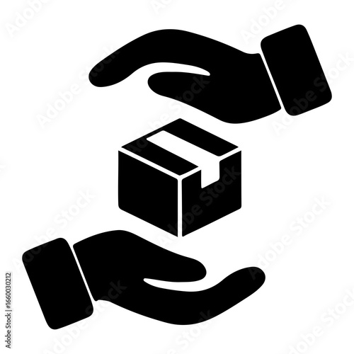 Hands protecting package delivery