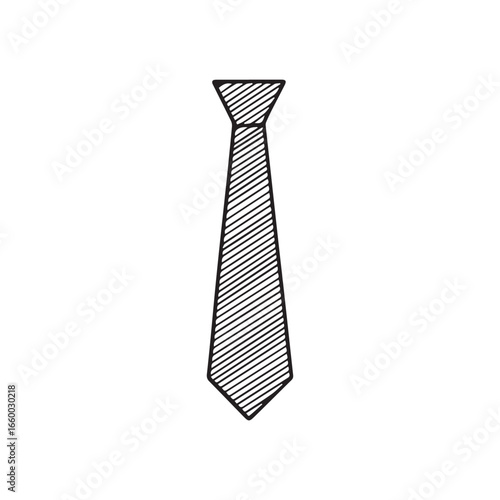 A tie black and white drawing design