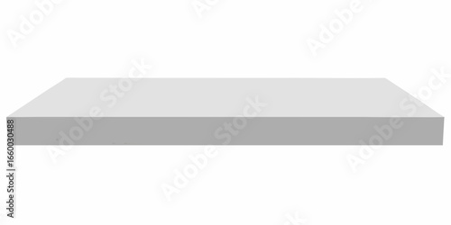 Isolated White Rectangle Platform for Product Display or Presentation Mockup