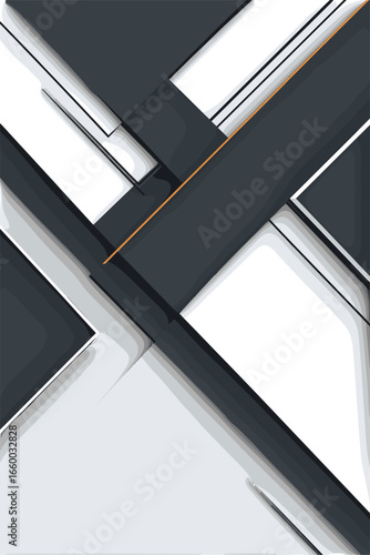 Abstract Geometric Design with Dark and Light Elements for Modern Backgrounds