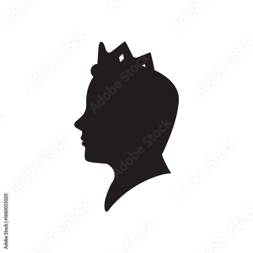 King man silhouette with crown vector illustration
