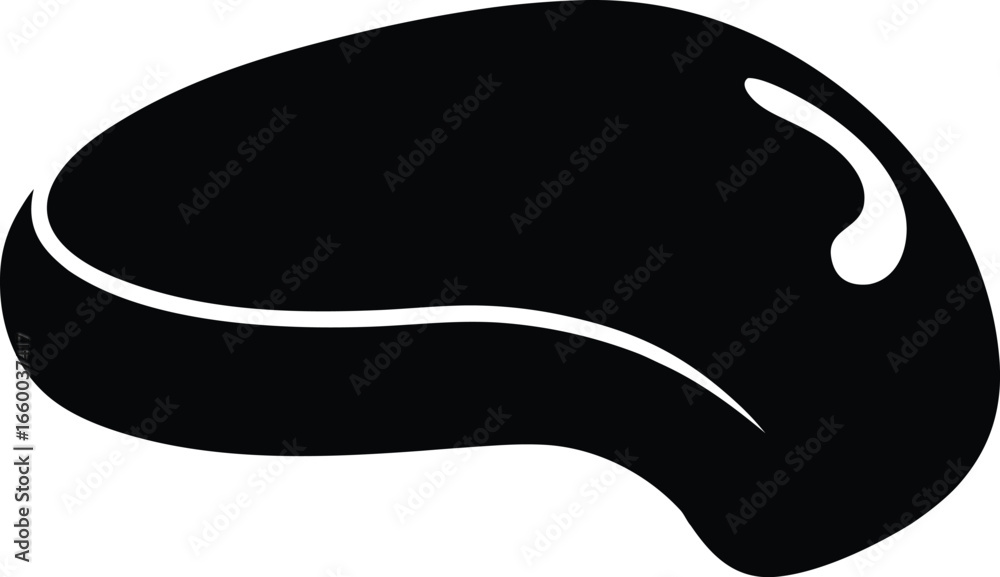 Obraz premium Raw meat silhouette design uncooked meat sign and symbol