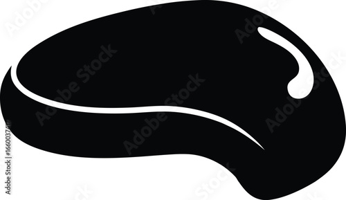 Raw meat silhouette design uncooked meat sign and symbol