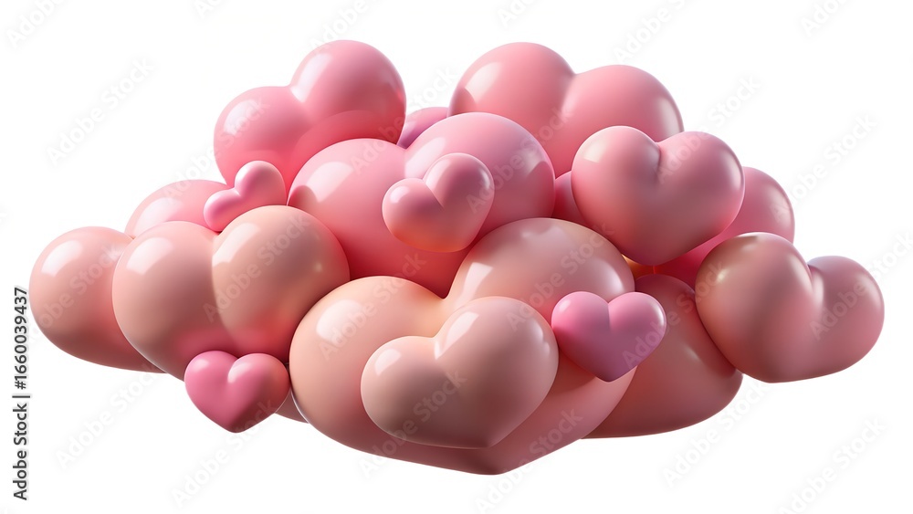 Fototapeta premium pink rose petals isolated claud 