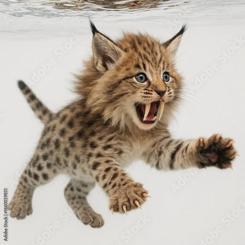 Saber tooth lion tiger catlike cub