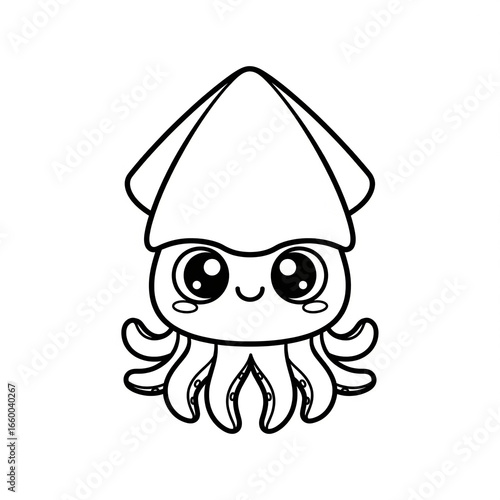 Cute octopus for colouring
