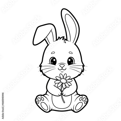 Cute bunny for colouring