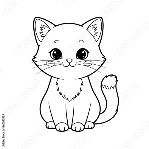 Cute cat for colouring