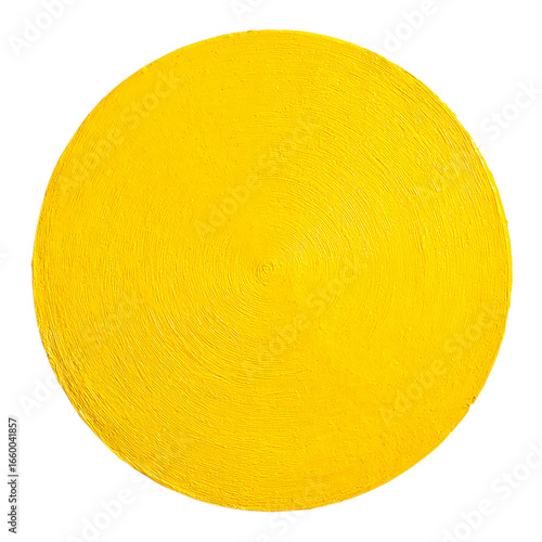 Wallpaper Mural Circular Yellow Impasto Painting isolated on transparent background Torontodigital.ca
