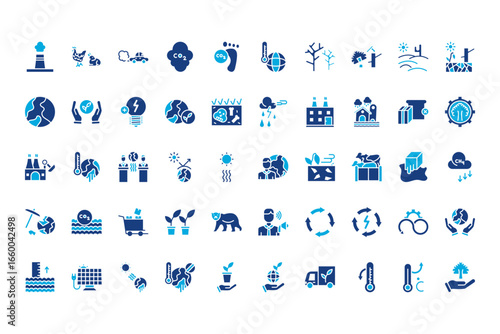 Global Warming Line Icons