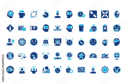Burnout Line Icons