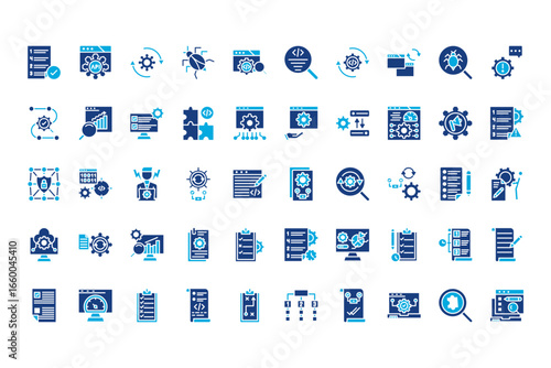 Software Testing Line Icons