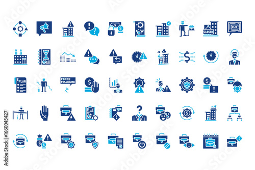 Business Disruption Line Icons