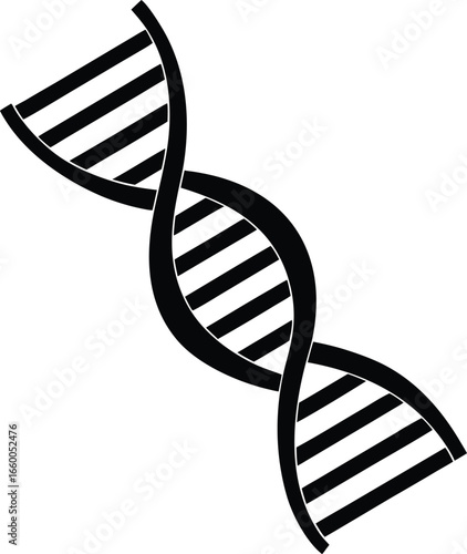 dna strand on white background