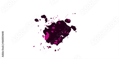 Ink splashes stencil very detailed collection. High quality manually traced. Retro grunge banners set	