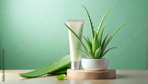 aloe vera plant in a vase