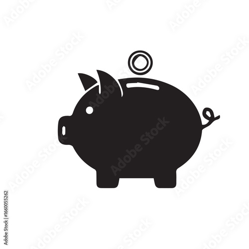 Piggy Bank Icon - A Classic Symbol of Saving and Financial Security