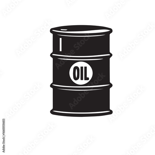 Black Oil Barrel Icon