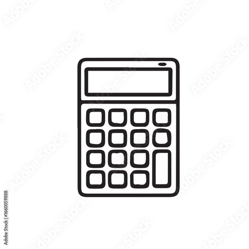 Simple calculator icon for financial calculations, accounting, and mathematical operations.