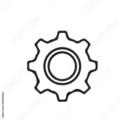 Gear Icon A Simple Vector Illustration for Settings, Configuration, and Technical Concepts