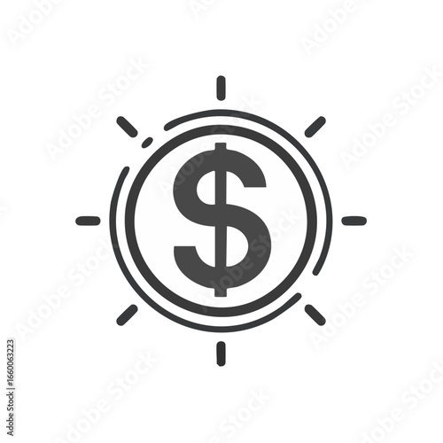 dollar sign on a white background