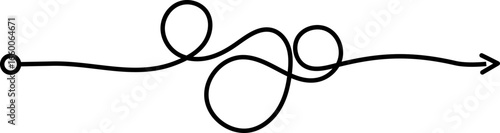 Loose open loop created with a single thick stroke forming an incomplete circular shape.