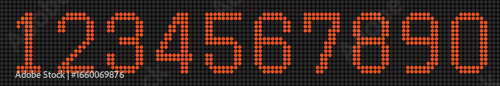 電光掲示板の数字1234567890