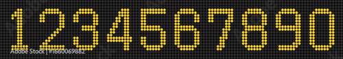 電光掲示板の数字1234567890