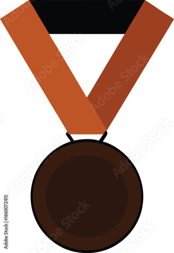 medal solid glyph vector illustration