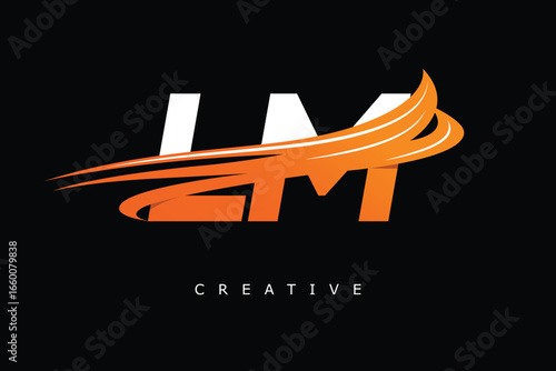 LM Dynamic Gradient Logo Modern Speed Symbol for Creative Branding & Professional Identity Design
