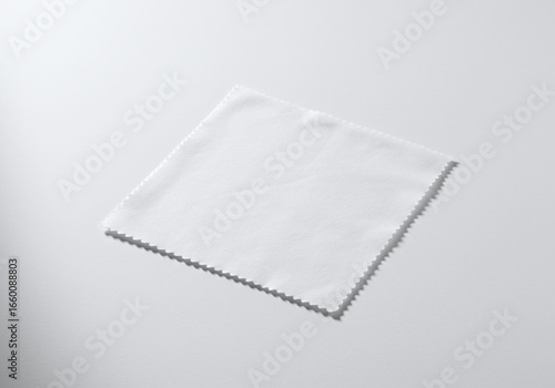 Clean Microfiber Cloth Mockup on White Background Template