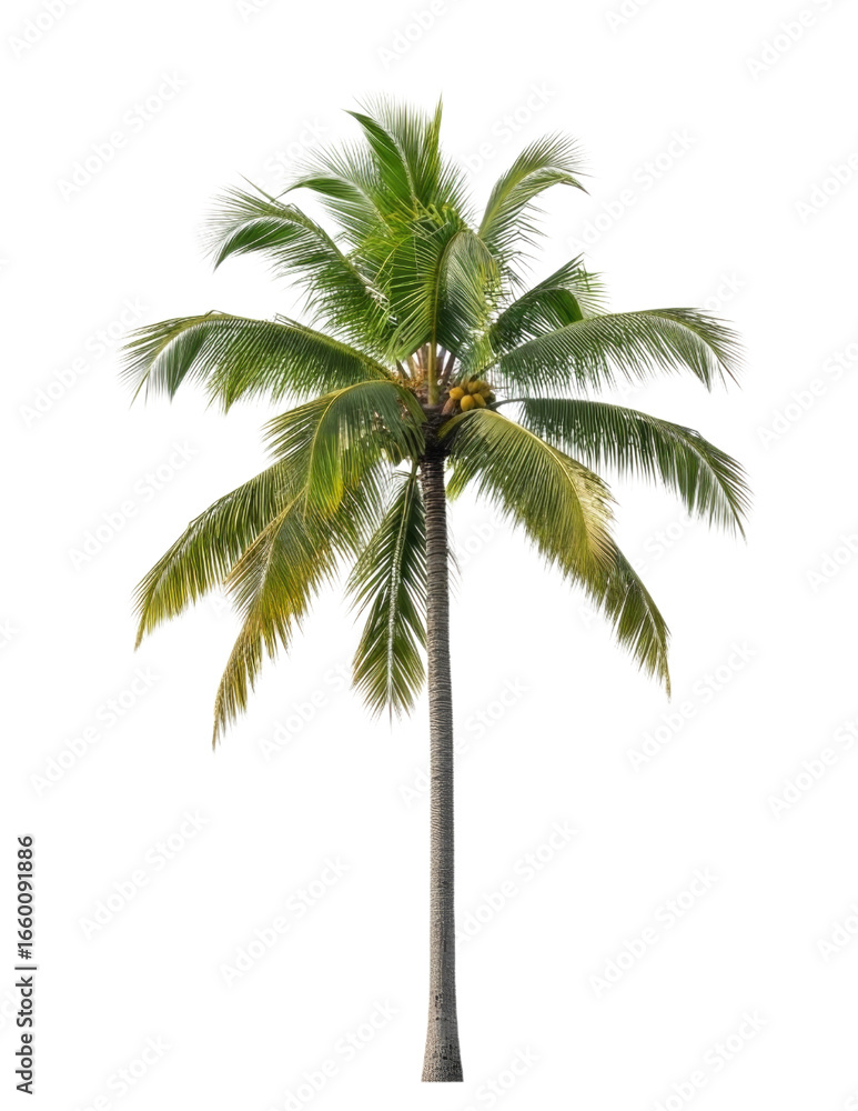 Obraz premium Tall Palm Tree, transparent background, cutout PNG